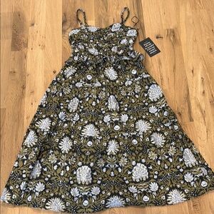 Tuckernuck Olive and White Floral Midi Dress